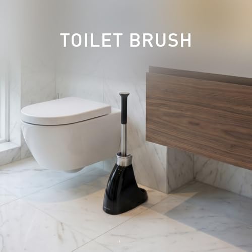 Image of simplehuman Toilet Brush with Caddy Stainless Steel, Black
