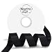 Humphrey's Craft 1-inch Double Face Solid Satin Ribbon 100% Polyester Ribbon Roll-50 Yard (Black)