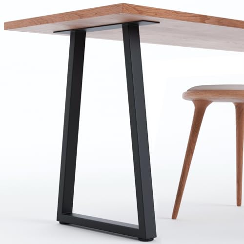 Homtone Lot de 2 pieds de table en métal robuste rustique industriel pour bricolage, table,...