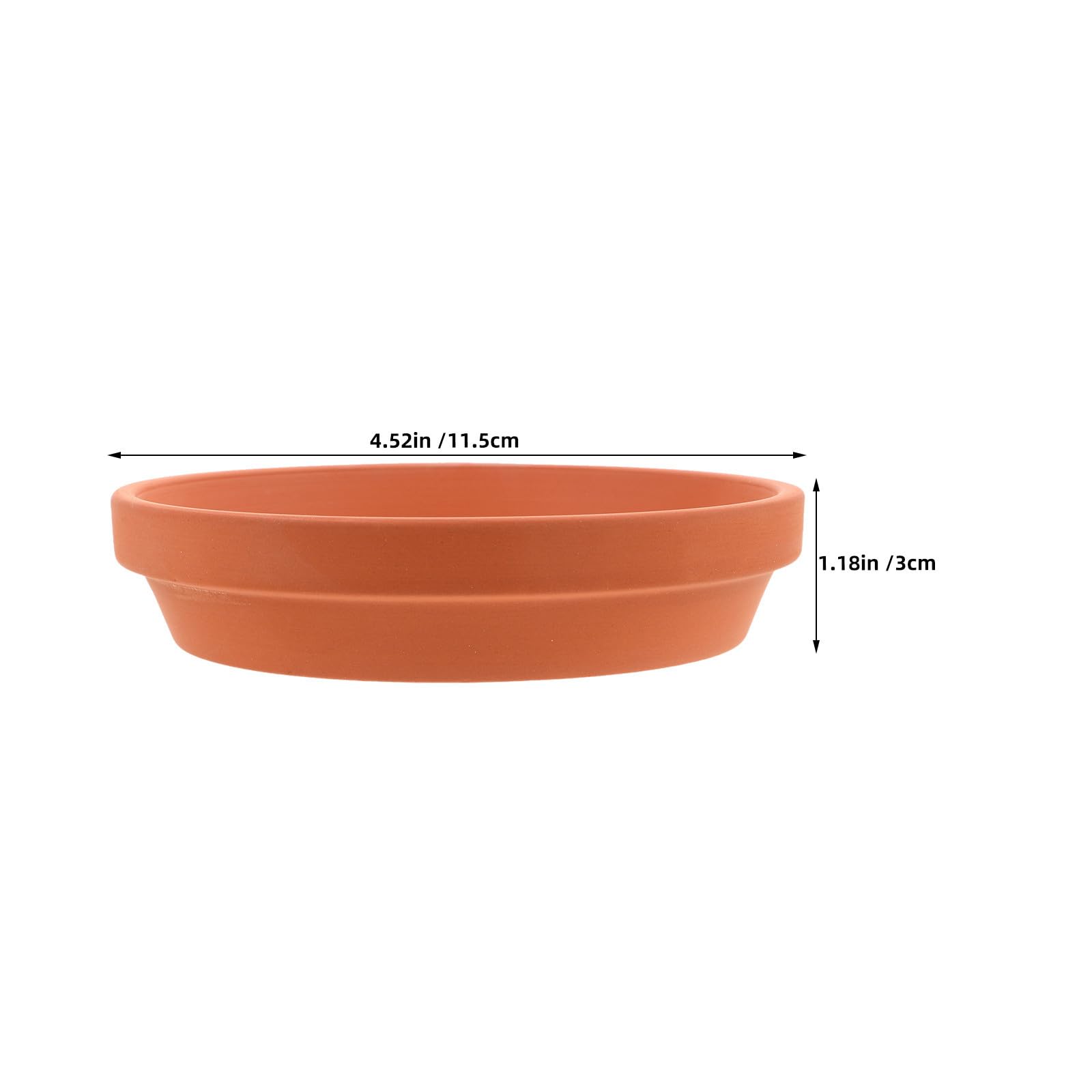iplusmile 12 Pezzi Sottovaso Rotondo in Terracotta per Vaso da Esterno, Raccoglie Acqua in Eccesso e Previene umidità, Elegante Vassoio per Piante da Balcone e Giardino