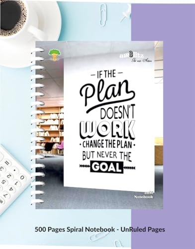 Image of amblitz Spiral Notebook | 18 X 24 CM | B5 Size | School /College Students's Choice for Note Making | 70 GSM Thick White Paper | Diary Size | Personal & Office Use | (500 Pages, UNRULED Notebook)