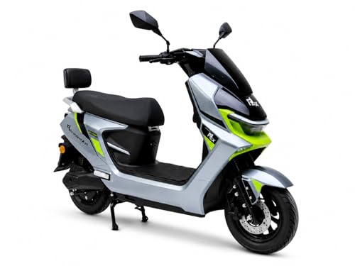 Image of EOX DRIFTER Electric Scooter for Adults | 48V Removable Lithium Battery | 50-70 km Long-Range Ride | Lightweight Non-RTO E-Scooter | 180kg Weight Capacity (TIATANIUM SILVER)