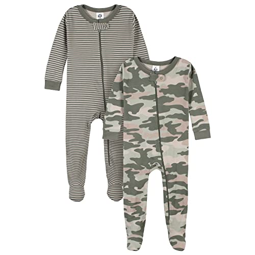 Image of Gerber Baby Boys' 2-Pack Footed Pajamas