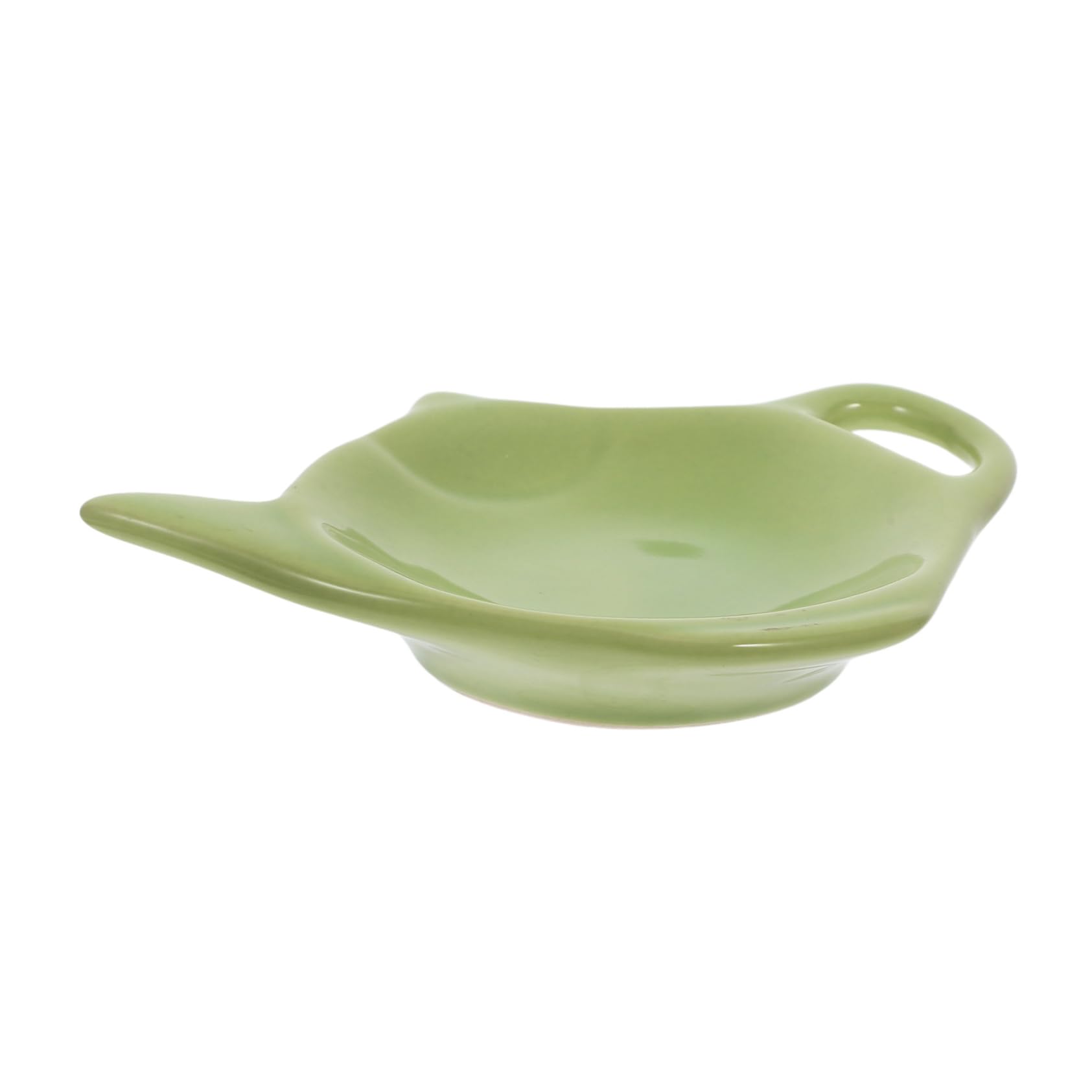 OFFSCH Elegant Teapot Shape Tea Bag Holder Ceramic Coaster for Used Tea Bags Multipurpose Tea Accessories for Kitchen