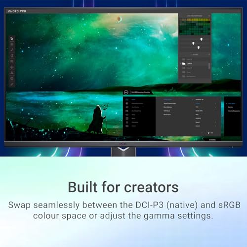 Image of Dell 32 Inch 4K UHD Gaming Monitor, 144Hz, 1ms, Fast IPS, AMD FreeSync Premium Pro, NVIDIA G-SYNC, VESA DisplayHDR 600, 95% DCI-P3, HDMI, Displayport, USB-A|B, Height /Swivel /Tilt Adjustable Stand