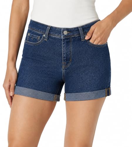 Image of UC Ex High Street Brand Summer Denim Shorts for Women, High Waist Shorts Women Jeans Short Holiday Essentials Womens Clothes UK 6-22 Ladies Denim Shorts Indigo