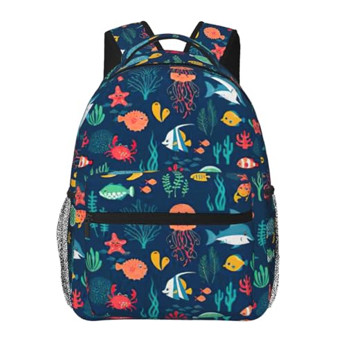 Mochila de medusas y tortuga para escapadas de fin de semana y ocio libre