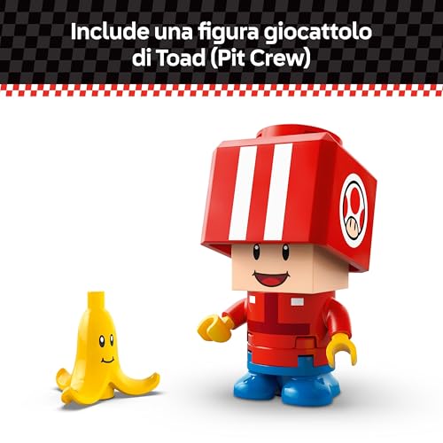Super Mario Kart : Kart Standard, Macchina Giocattolo da Costruire Nintendo da Collezione con Toad in Tuta Rossa, Giochi d'Avventura per Bambini e Bambine da 7 Anni, Regalo di Compleanno 72032 - Lego - Immagine 5