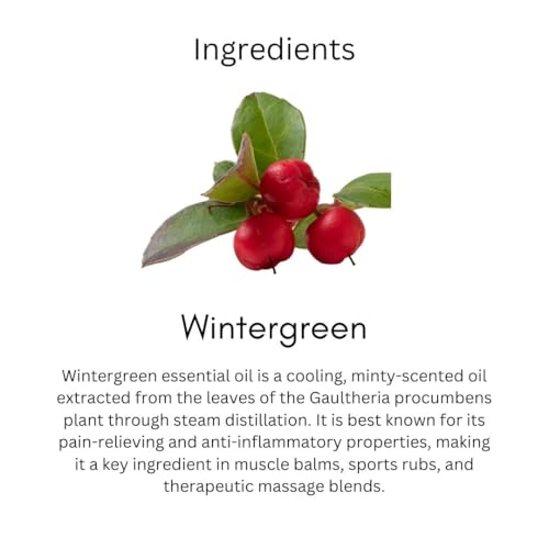 Image of Khadi Wintergreen Essential Oil 15ml | Pure & Natural Oil for Aromatherapy, Skin Care, Muscle, Joint Massage, Deodorising, Relaxation | Suitable for All Skin Types | For Men & Women