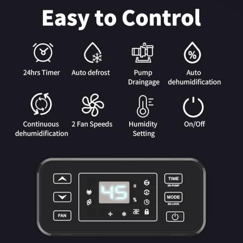 Image of Shinco Commercial Dehumidifiers with Pump, 200 Pints Industrial Dehumidifier for Crawl Spaces, Basements Warehouse and Large Spaces up to 8,000 Sq Ft