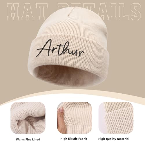 Personalized Toddlers Winter Scarf Gloves Set 3 Pcs, Custom Embroidered Name Beanie Hat, Knit Warm Set for Kids4