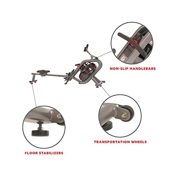 Sunny-Health-Fitness-Phantom-Hydro-Water-Rowing-Machine-SF-RW5910-Silver Sunny Health & Fitness Phantom Hydro Water Rowing Machine - SF-RW5910, Silver