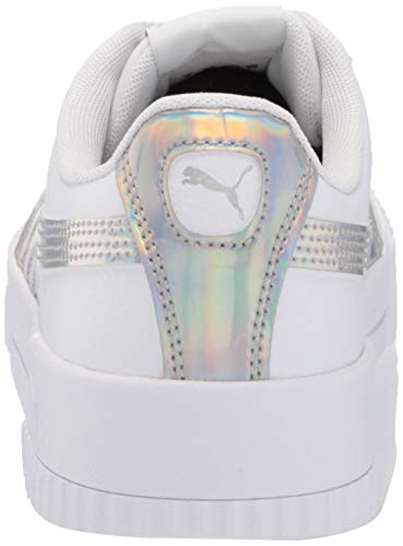 Image of PUMA Carina Iridescent Women's Sneaker, Puma White /Puma Silver, 10.5