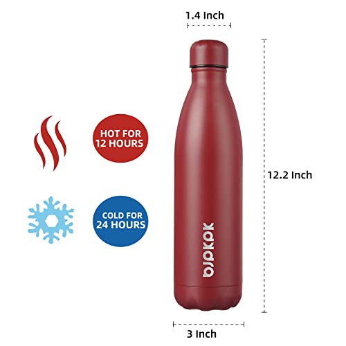 Image of BJPKPK 25 oz Insulated Water Bottle, Stainless Steel Flask, Leak Proof