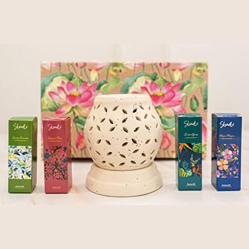 Image of Electric Diffuser with 4 Premium Aroma Fragrance Oils - Revitalize Your Space with Aromatherapy, Perfect for Home & Office - Relaxation, Meditation, Stress Relief, & Sleep - Essential Oil Gift Set