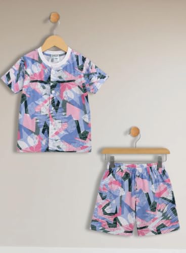 Image of 3BROS Baby Boys & Baby Girls Cotton Hosiery Clothing Set Half Sleeves T-shirt with Matching Pants (DB20HS6027 Parent)