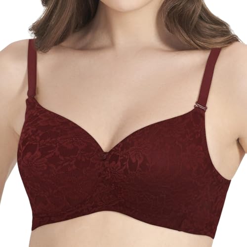 Image of Amante Lace Padded Wire-Free Full Coverage Bridal T-Shirt Bra