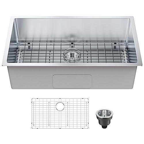 VEVOR Stainless Steel Kitchen Sink, Undermount Kitchen Sink Dish Tub for Kitchen Sink Small Sink Include Faucet & legs