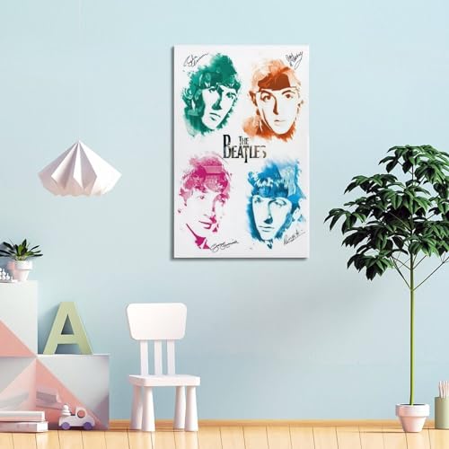 SHUPSY Poster décoratif sur toile The Beatles – Impression d’art moderne pour chambre à coucher – 50 x 75 cm - Les Beatles, Paul McCartney, John Lennon, RIngo Starr, George Harrison SHUPSY Poster décoratif sur toile The Beatles - Impression d'art moderne pour chambre à coucher - 50 x 75 cm – Image 5