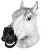 Miyaya Horror Scary White Horse Head Mask for Halloween,Masquerade,Carnival,Christmas,Easter or any other parties