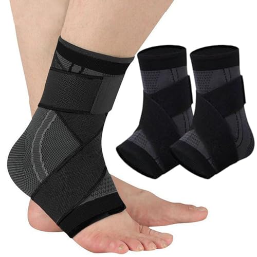 Youth Ankle Support Sleeve with Arch Support Heel & Growth Plate Stabilizer Sleeve Breathable Compression Brace for Sports Activities (Black L)