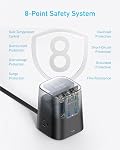 Anker Charging Station (100W), 9-in-1 USB-C Power Strip with 300J Surge Protection, for iPhone 15 and MacBook, 5 ft Flat Cable and Plug, 4 USB-C and 2 USB-A Ports, 3 AC Outlets, for Home, Office