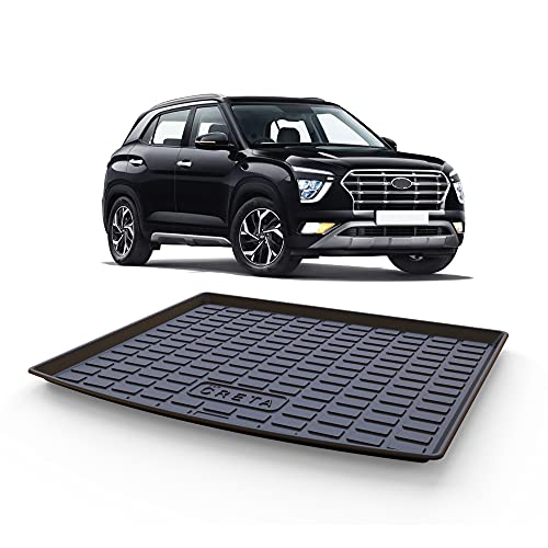 Image of GFX TPV Trunk Boot Dicky Mat Rear Mats (After-Market) Compatible with Creta (2015-2021) Black