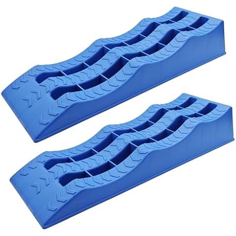 HolaKit RV Leveling Ramps - Premium Quality Wheel Chocks, Heavy-Duty Leveler, Stabilizer for Campers, Trailers, SUVs, Cars - Ideal for Leveling and Raising Vehicles on Uneven Ground - 1 Pair Cover