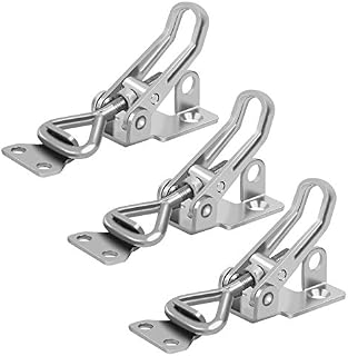 CHALA 3pcs Adjustable Toggle Clamps,Steel Hasp Catch Clip Pull Action Latch Heavy Duty Holding Capacity Clasp Closure for Cabinet Case Boxes Trunk Closet
