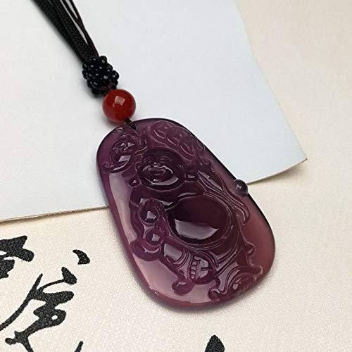 EASTCODE Boutique Natural New Emperor Purple Jade Myelin Laugh Buddha Pendant Anau Miller Buddha Brand Women's Pendant Noble Gift