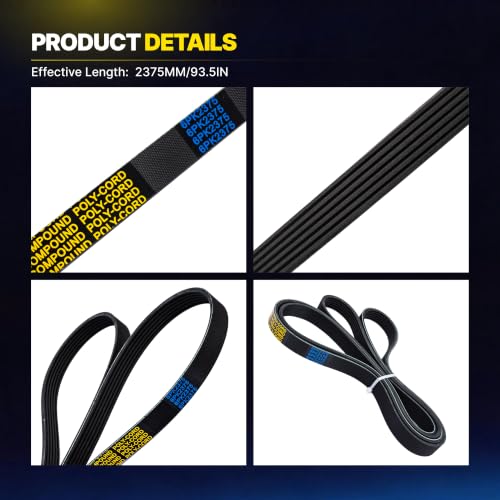 Image of 6PK2375 Serpentine Belt with 2008-2012 Chevrolet Malibu 3.6L