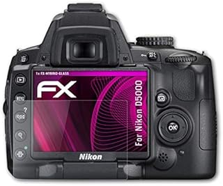 atFoliX Plastic Glass Protective Film compatible with Nikon D5000 Glass Protector, 9H Hybrid-Glass FX Glass Screen Protector of plastic