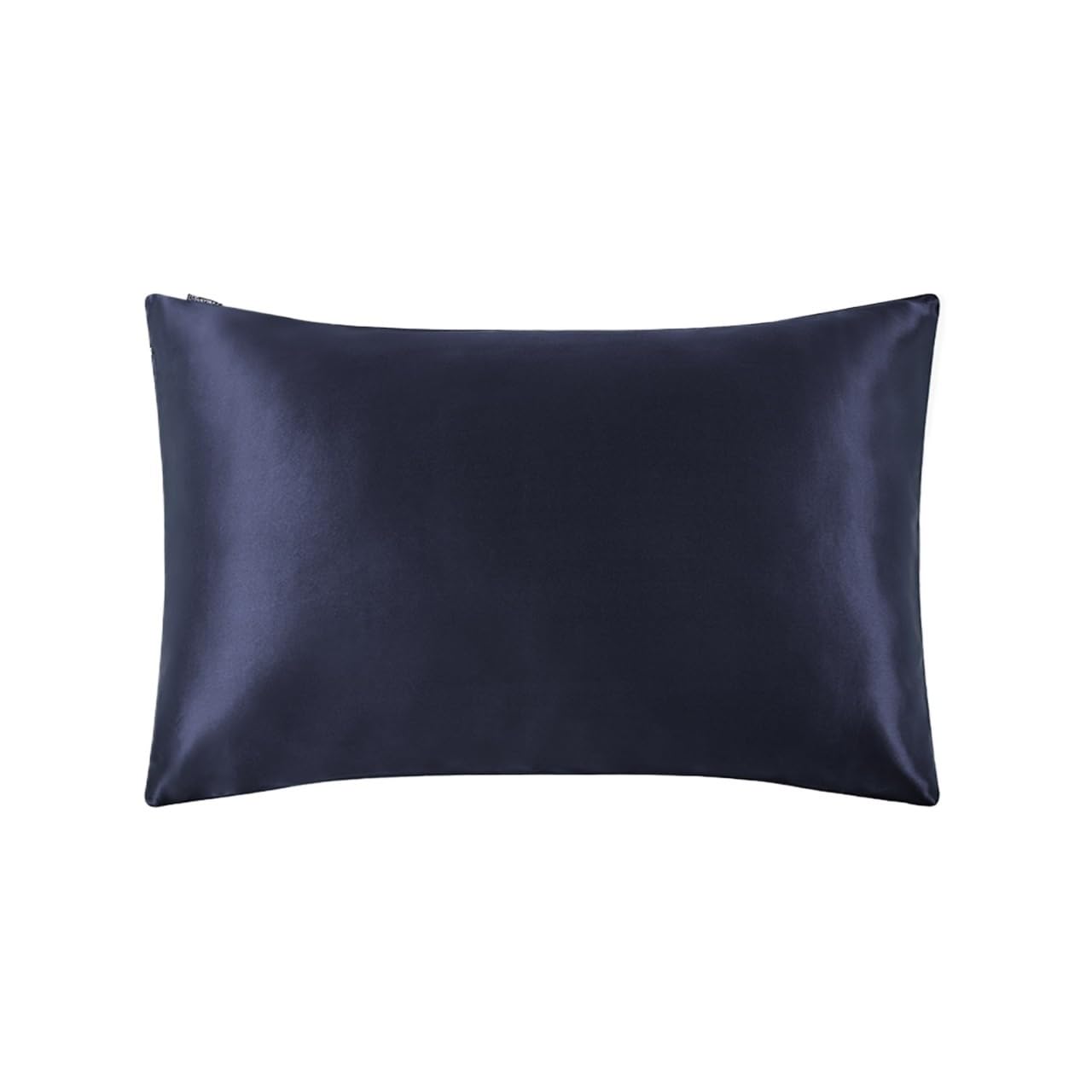 Silk Pillowcase With Hidden Zipper Care for Hair Pillow Cover for Bedding(Deep blue,50x75cm(Queen))
