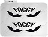  2 Aufkleber Motorrad Foggy Carl Fogarty Ducati Augen 851 888 916 748 996 998 Größe n: 2 STK. 130 X 37 mm Small - Schwarz