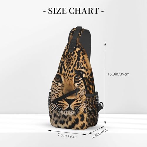 Bolso cruzado estampado leopardo para hombres y mujeres miniatura 3