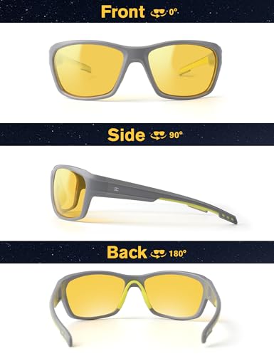 Image of BIRCEN Night Vision Glasses for Driving: Anti Glare TR90 Yellow Glasses