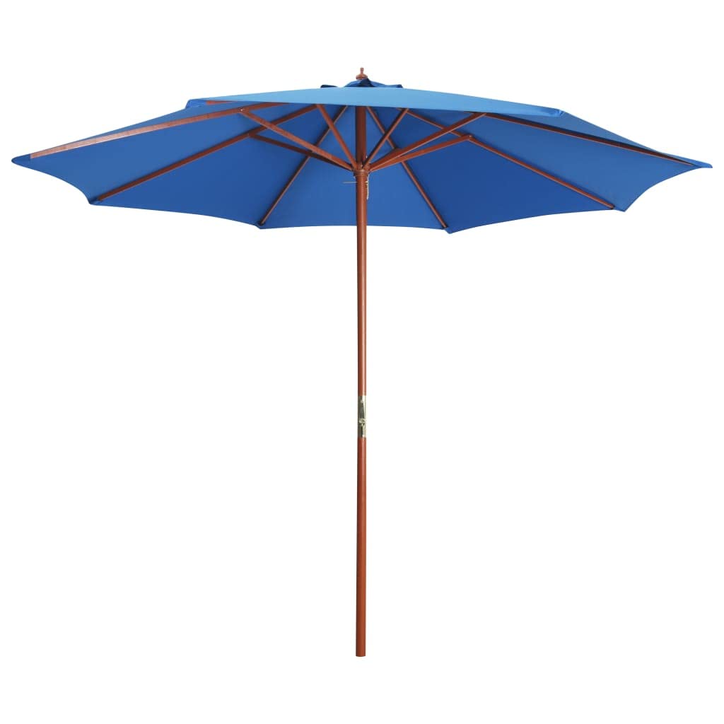 Parasol pour balcon en bois bleu pour bloquer le soleil d'été