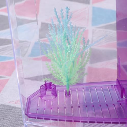 Aquarium auto-nettoyant carré en plastique PLAFOPE à 3 compartiments