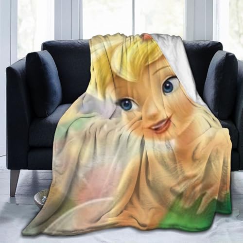 ティンカーベル 掛け布団 敷き毛布 フランネル 吸湿発熱 タオルケット肌触り 軽く柔らかい 静電気防止 ふわふわ 両面使え 四季通用 子供用 寝具 抗菌防臭エアコン毛布