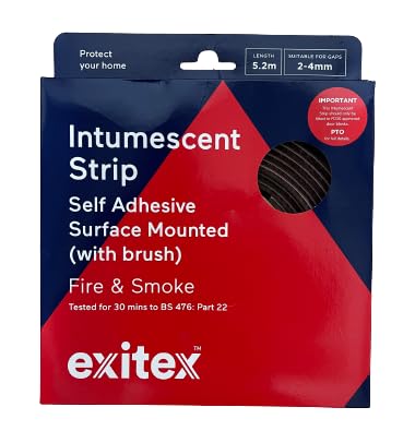 Exitex - Tira autoadhesiva de superficie con cepillo, color marrón, 5,2 m