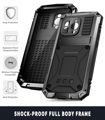 Coque métal iPhone 16 Pro de qualité militaire blindée et durable - 4