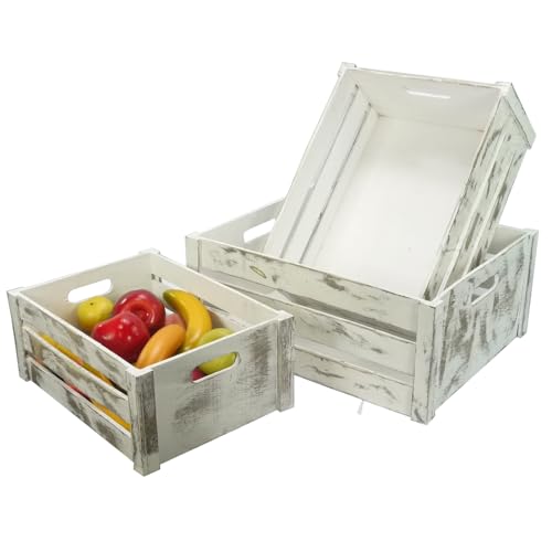 Admired-By-Nature-Wooden-Crates-Storage-Container-Big-Rustic-White-Set-of-3-Farmhouse-Style-Decorative-Baskets-for-Home-Decor-Rustic-Decor-Nesting-Stackable-Organizers-Distressed-Wood-Crates Admired By Nature Wooden Crates Storage Container Big Rustic White Set of 3 Farmhouse Style Decorative Baskets for Home Decor Rustic Decor Nesting Stackable Organizers Distressed Wood Crates