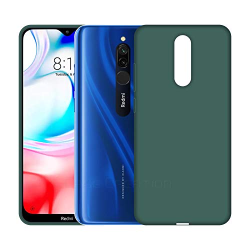 Image of Case Creation Luxurious OG Series for Xiaomi Redmi 8 Case Cover,Anti-Dirty Slim Case Frosted Matte Cute Candy TPU Raised Bezel (Splash of Color) Back Cover for Redmi 8 -Lake Green