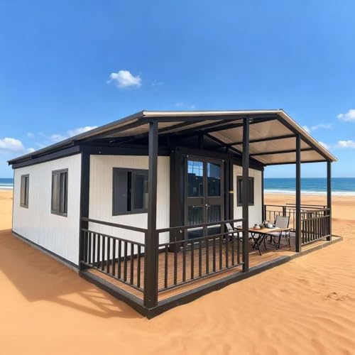 20FT Tiny Home, Expandable Mobile Modular Prefabricated Container Houses, Mobile