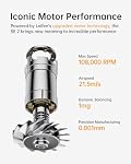 Laifen Hair Dryer SE 2, 200 Million Negative Ionic Blow Dryer with Child Mode and 108,000 RPM Brushless Motor, 1400W Powerful Fast Drying High-Speed Low Noise Hairdryer with Magnetic Attachments, HD130