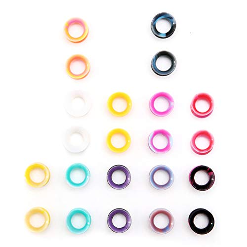 Wbrwp 22Pcs Ear Tunnels And Plugs - Double Flared Hollow Soft Silicone Ear Gauges Ear Expander Stretcher Body Piercing Jewelry 9/16"(14Mm) #TOP5