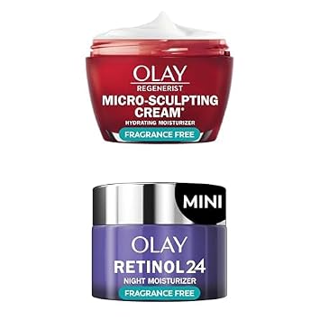 Olay Micro-Sculpting Cream 1.7 oz + Retinol24 Face Moisturizer 0.5 oz