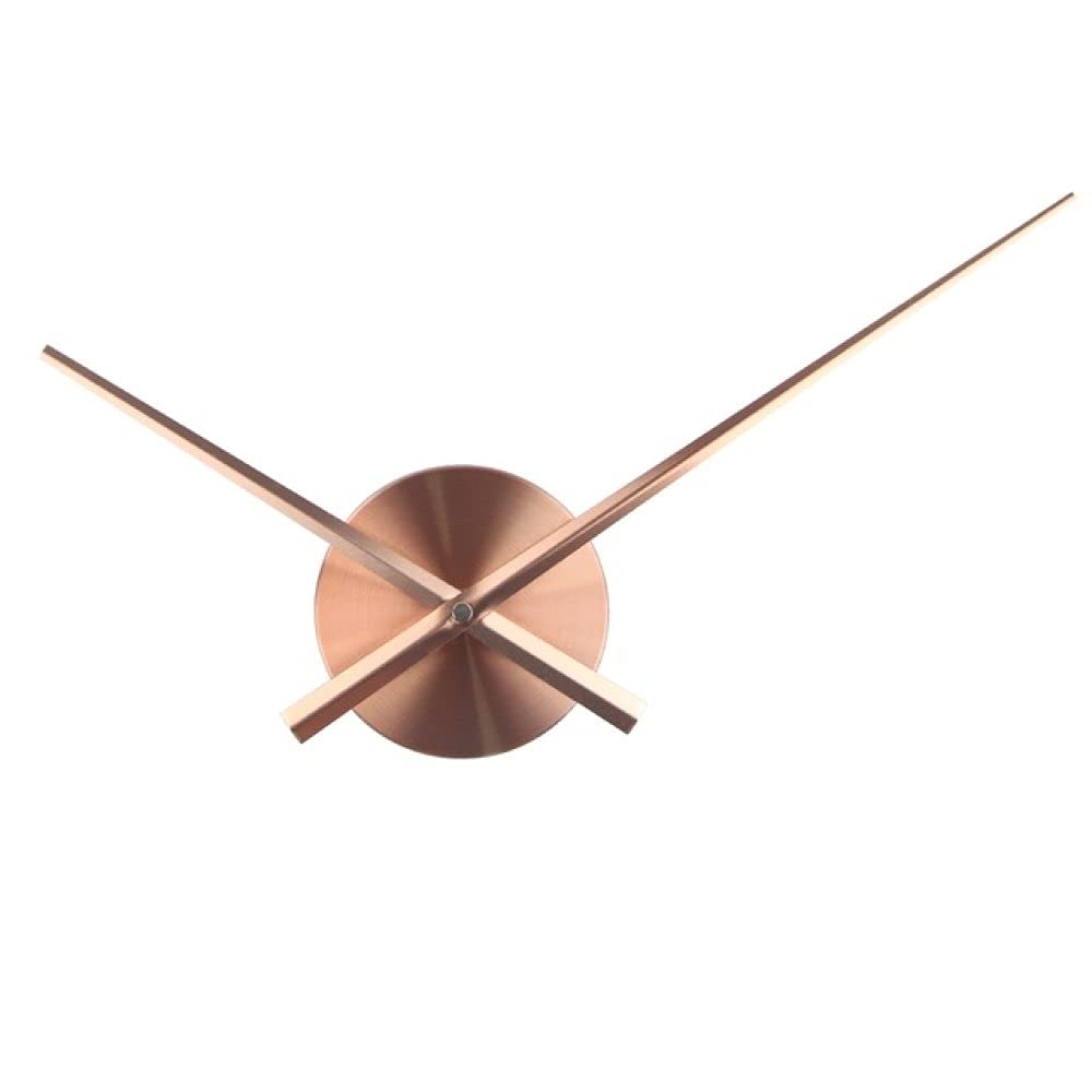 Grande Orologio Da Parete 3D Con Aghi Metallici - Design Minimal Senza Cifre - Fai Da Te, Argento - 4