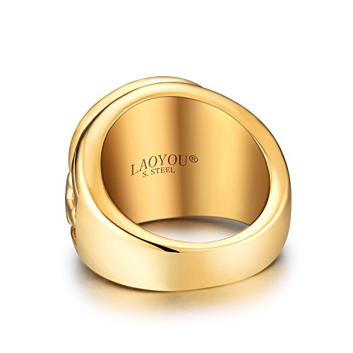 LAOYOU Men's St Benedict Exorcism Ring Stainless Steel Catholic Roman Cross Protection Christmas4