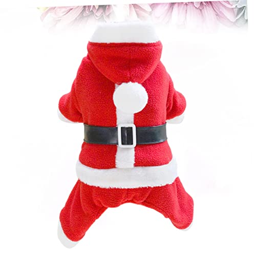 Disfraz navideño para perro talla XL color rojo miniatura 3